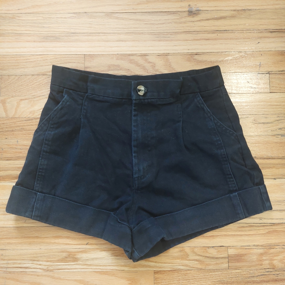 Zara High Waist Black Women's Shorts